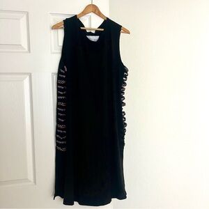 Pitusa Cover Up in Black with Colorful Trim, One Size Fits All